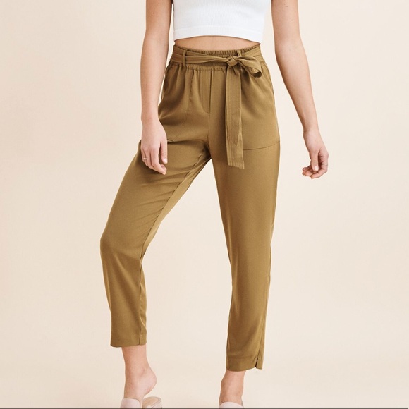 Dynamite Pants - Dynamite “Cindy” Sash-Tie Cigarette Pant